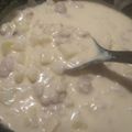 El cooksnap de Miguel Angel cuando hizo Salchichas con salsa de queso.