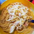 El cooksnap de Martha Frutos cuando hizo Fideos con salsa carbonara a mi estilo.