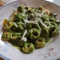El cooksnap de Noemí cuando hizo Raviolis de ricota y espinacas con pesto de espinacas.