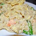 El cooksnap de Gricel cuando hizo Farfalle con salmon ahumado y rúcula.