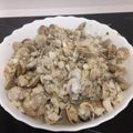 El cooksnap de marta cuando hizo Migas de bacalao con almejas.