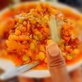 Hadisa Tabassum's cooksnap of when they made Ghungni/Chole Matar Chaat.