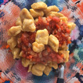 El cooksnap de Clarita Redelico cuando hizo Ñoquis de calabaza.