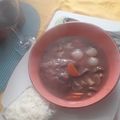 El cooksnap de Gaba cuando hizo Pollo al vino (Coq au vin).