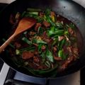 El cooksnap de Ariel Arroyo Roa cuando hizo Carne Mongoliana.