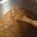 El cooksnap de Maricarmen Meza cuando hizo Sopa de lentejas con tocino.