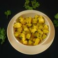 Purvi Modi's cooksnap of when they made Aalu sukhi bhaji.