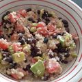 El cooksnap de Valentina Paz cuando hizo Ensalada de quinoa y porotos negros.