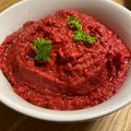 il Flavia Giordano quando ha preparato Crema di barbabietola, ceci e yogurt greco