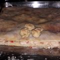 El cooksnap de Sandra Cabrera cuando hizo Tarta de pollo con salsa blanca.