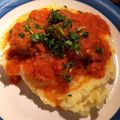 El cooksnap de Mariana M. cuando hizo Albóndigas con puré de papa.