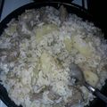 El cooksnap de Daiana Carrizo cuando hizo Bifes con arroz, papas y cebolla.