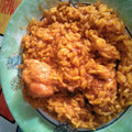 El cooksnap de Elena Puertas cuando hizo Arroz meloso a la barbacoa.