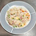 El cooksnap de Tonysantos cuando hizo Arroz tres delicias con wasabi y salsa de soja..