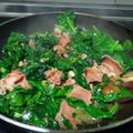 El cooksnap de Robert de Cal cuando hizo Espinacas con dátiles y jamón.