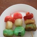 KAWAII is life's cooksnap of when they made Tri-Color Dango Dumplings For Girl's Day or Cherry Blossom Viewing.