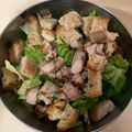 El cooksnap de Cisca cuando hizo Ensalada Cesar más sana.