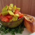 Cindy C.R.'s cooksnap of when they made Avocado salad in an avocado!.