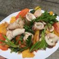 Cooksnap của Phuong Nguyen 92 khi họ làm theo món Đầu Mực Xào Cần Cà Chua Dưa Leo