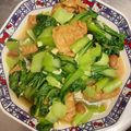 菜菜 的 (罐頭料理)大土豆麵筋炒青江菜(蒜味) cooksnap