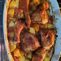 El cooksnap de Raquel E. Muñoz cuando hizo Pollo al horno con patatas a la cerveza.