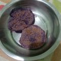 Cooksnap dari mila atmajaya untuk resep Pancake Ubi Ungu Topping Coklat (Snack Mpasi)