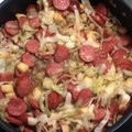 Christopher Beck's cooksnap of when they made Apple Cabbage Kielbasa.