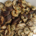 El cooksnap de Vicky noguero planas cuando hizo Salteado de champiñones al vino blanco y gambas.