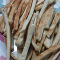 El cooksnap de Paola cuando hizo Grisines de queso y orégano.