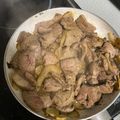 El cooksnap de Maria Jose Lopez Cruz cuando hizo Hígado y pulmón de cerdo encebollado.
