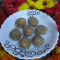 Geeta Panchbhai का कुकस्नैप जब उन्होंने गुड़धानी के लड्डू(guddhani ke laddu recipe in hindi) बनाया था।