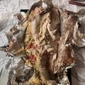 El cooksnap de Christian Martinez Herrmann cuando hizo Asado a la parrilla de corvina negra (carbonera) rellena.