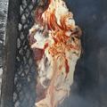 El cooksnap de Javi Sampallo cuando hizo Matambre a la pizza en la parrilla .