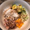 El cooksnap de Angela Golbano cuando hizo Poke bowl.