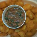 Huldah Mwandikwa's cooksnap of when they made Viazi Karai and pilipili.
