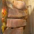 El cooksnap de Marina Dima cuando hizo Salmón al horno a la naranja con verduras.