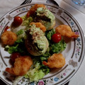 El cooksnap de Maria Paz Dominguez/ @pacitamama en instagram cuando hizo Mousse de palta sobre fondos de alcachofa.