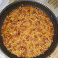 El cooksnap de modesto nieto arribas cuando hizo Arroz meloso de pollo, chorizo y jamón.