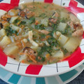 El cooksnap de Yanny Gallardo cuando hizo Caldillo de mariscos surtidos.
