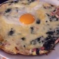 El cooksnap de Marieta cuando hizo Tortipizza de espinacas y jamón.