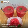 Sonal Modha's cooksnap of when they made તરબૂચ ફુદીના જ્યુસ (Watermelon Mint Juice Recipe In Gujarati).
