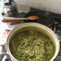 El cooksnap de Claudia Rojas cuando hizo Arroz verde con espinacas, chile poblano y cilantro.