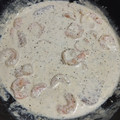 El cooksnap de Carito Zumárraga cuando hizo Fetuccini en salsa Alfredo con camarones.
