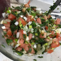 El cooksnap de Nataly Araya cuando hizo Pebre chileno.