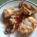 El cooksnap de Maria A. cuando hizo Rape con almejas y gambas en salsa.