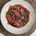 El cooksnap de poramoralhambre cuando hizo Sashimi de atún estilo los arcos.