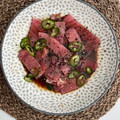 El cooksnap de poramoralhambre cuando hizo Sashimi de atún estilo los arcos.