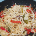 El cooksnap de Isabel Hernández cuando hizo Wok asiático de verduras y noodles.