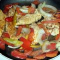 chefjboy's cooksnap of when they made Chicken & peppers over rice.