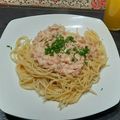 El cooksnap de Bita Llancañir Mora cuando hizo Pastas con salsa blanca y jamón.
